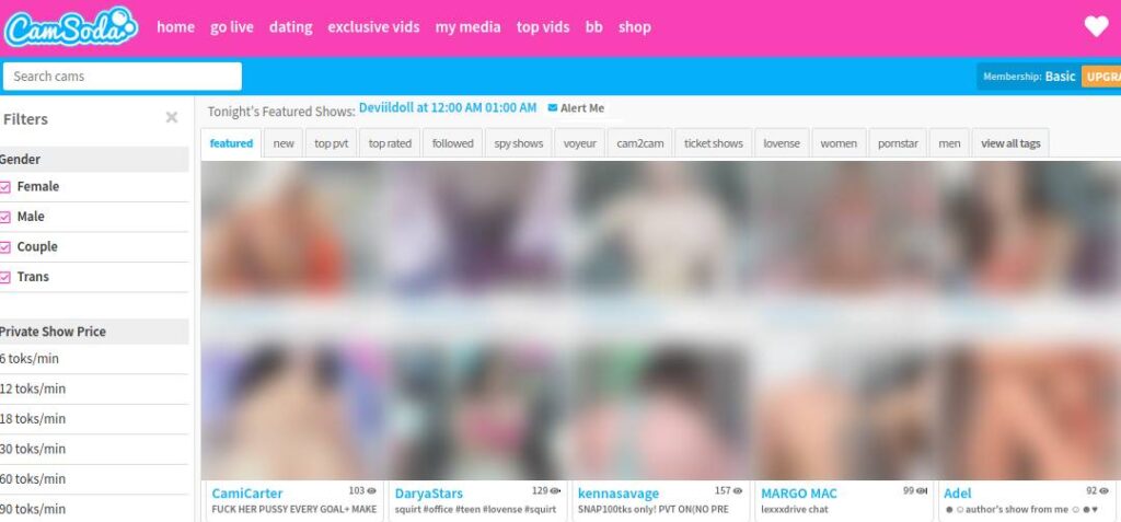 CamSoda Sex Cams With Cam Girls - Main Page