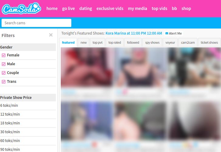 CamSoda Avec Cam Girls