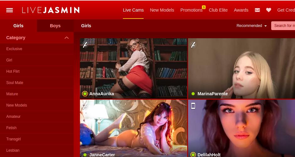 LiveJasmin Avec Cam Girls