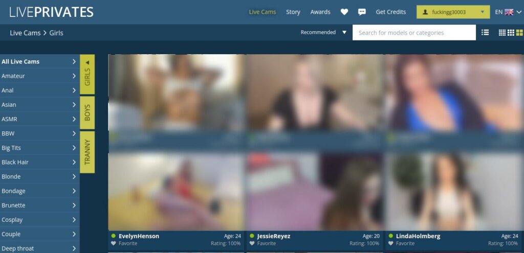 LivePrivates Caméras en direct pour adultes