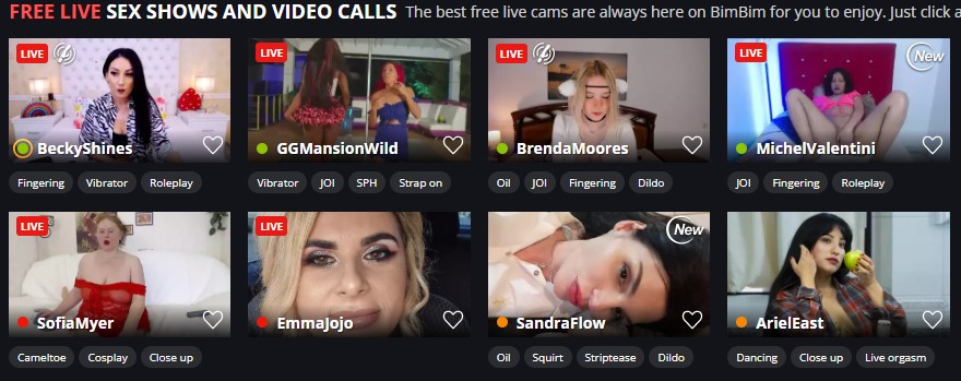 Capture d'écran BimBim Live Cam Filles