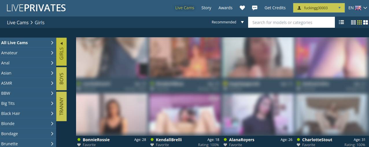 LivePrivates With Cam Girls - Main Page